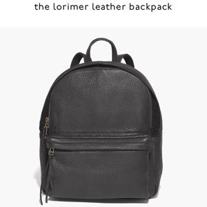 ✨SALE✨  Madewell Lorimer Leather Backpack Black